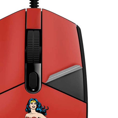 DC Comics Wonder Woman Classic Art Pose G203 Prodigy RGB Wired Gaming Mouse Skin