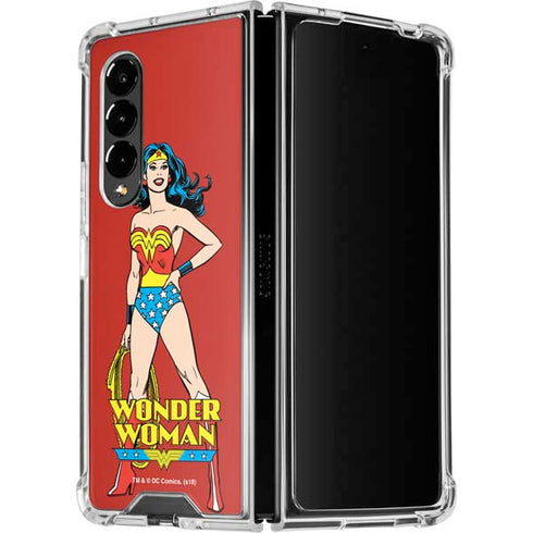 DC Comics Wonder Woman Classic Art Pose Galaxy Z Fold4 5G Clear Case