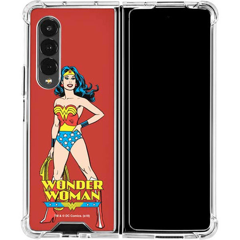 DC Comics Wonder Woman Classic Art Pose Galaxy Z Fold4 5G Clear Case