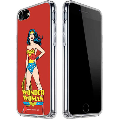 DC Comics Wonder Woman Classic Art Pose iPhone SE (2nd & 3rd Gen) Clear Case