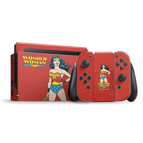 DC Comics Wonder Woman Classic Art Pose Nintendo Switch Bundle Skin
