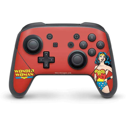 DC Comics Wonder Woman Classic Art Pose Nintendo Switch Pro Controller Skin