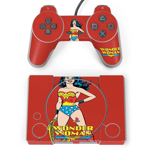 DC Comics Wonder Woman Classic Art Pose PlayStation Classic Bundle Skin