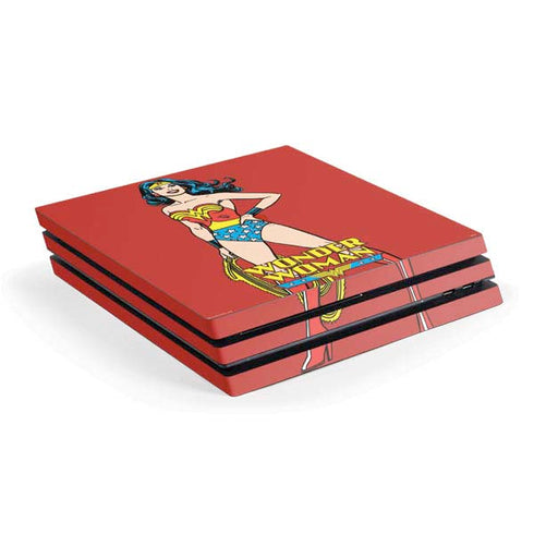 DC Comics Wonder Woman Classic Art Pose PS4 Pro Console Skin