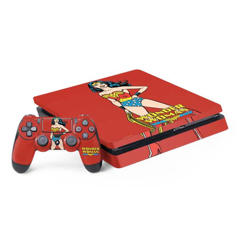 DC Comics Wonder Woman Classic Art Pose PS4 Slim Bundle Skin