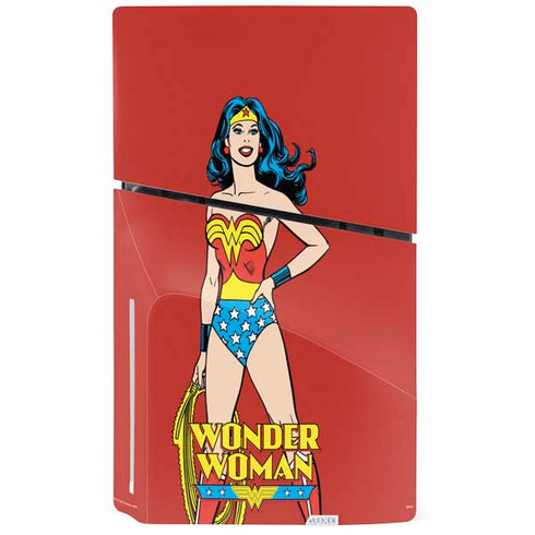 DC Comics Wonder Woman Portrait PS5 Slim Disk Bundle Skin