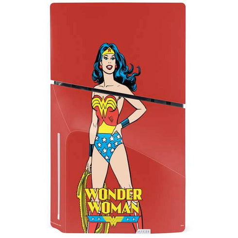 DC Comics Wonder Woman Portrait PS5 Slim Disk Console Skin