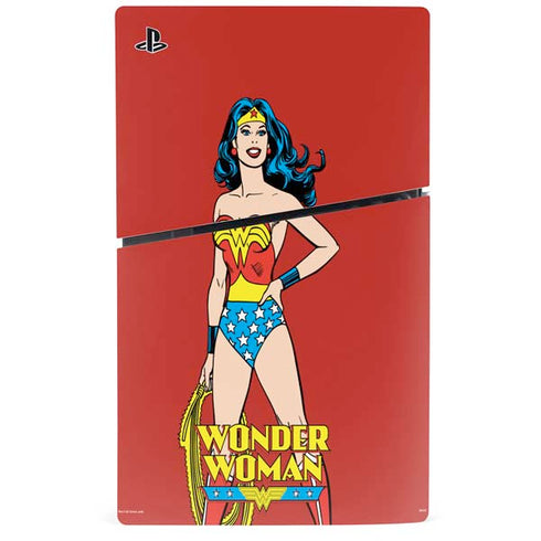 DC Comics Wonder Woman Portrait PS5 Slim Digital Edition Console Skin