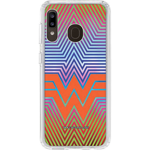 Wonder Woman 1984 (2020) Rainbow Chevron Logo Galaxy A20 Clear Case