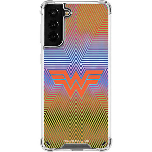 Wonder Woman 1984 (2020) Rainbow Chevron Logo Galaxy S21 Plus 5G Clear Case