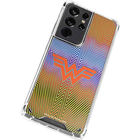 Wonder Woman 1984 (2020) Rainbow Chevron Logo Galaxy S21 Ultra 5G Clear Case