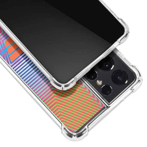 Wonder Woman 1984 (2020) Rainbow Chevron Logo Galaxy S21 Ultra 5G Clear Case
