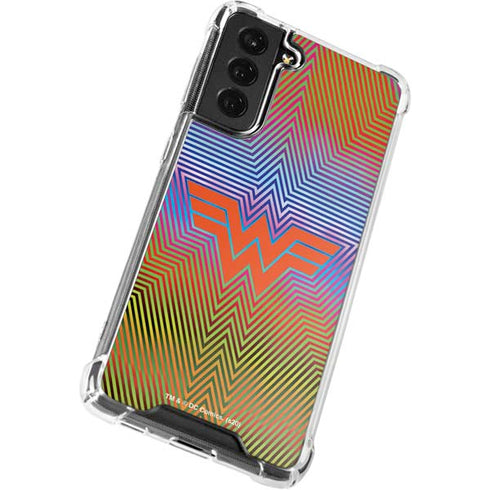 Wonder Woman 1984 (2020) Rainbow Chevron Logo Galaxy S22 Plus Clear Case