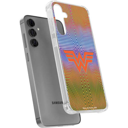 Wonder Woman 1984 (2020) Rainbow Chevron Logo Galaxy S24 Plus Clear Case