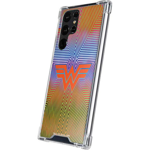 Wonder Woman 1984 (2020) Rainbow Chevron Logo Galaxy S24 Ultra Clear Case
