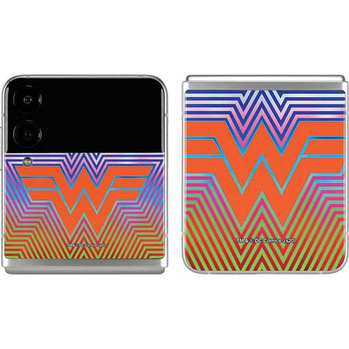 Wonder Woman 1984 (2020) Rainbow Chevron Logo Galaxy Z Flip4 5G Skin