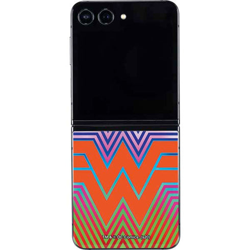 Wonder Woman 1984 (2020) Rainbow Chevron Logo Galaxy Z Flip5 5G Skin
