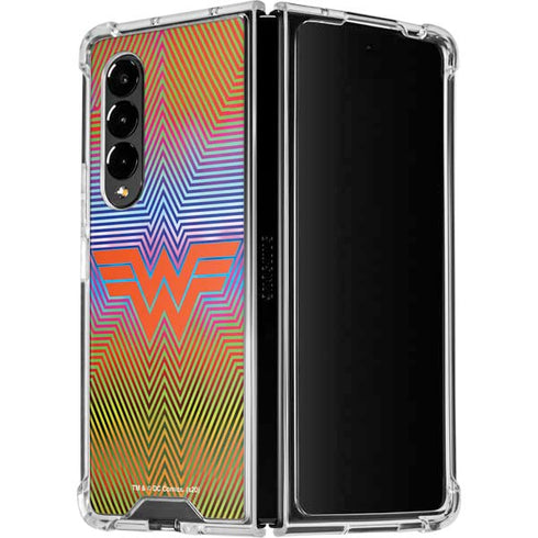 Wonder Woman 1984 (2020) Rainbow Chevron Logo Galaxy Z Fold4 5G Clear Case
