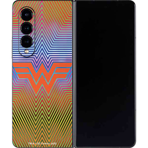 Wonder Woman 1984 (2020) Rainbow Chevron Logo Galaxy Z Fold4 5G Skin