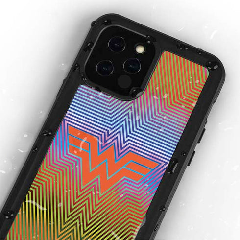 Wonder Woman 1984 (2020) Rainbow Chevron Logo iPhone 12 Pro Waterproof Case