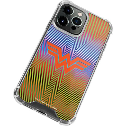 Wonder Woman 1984 (2020) Rainbow Chevron Logo iPhone 13 Pro Max Clear Case