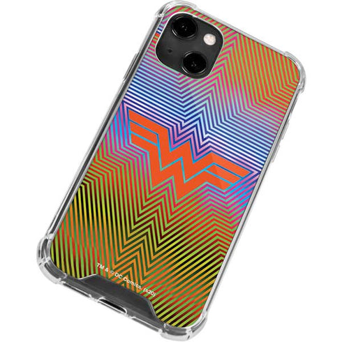 Wonder Woman 1984 (2020) Rainbow Chevron Logo iPhone 14 Clear Case