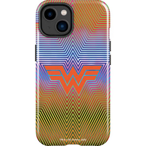 Wonder Woman 1984 (2020) Rainbow Chevron Logo iPhone 14 Plus Impact Case