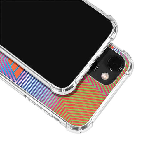 Wonder Woman 1984 (2020) Rainbow Chevron Logo iPhone 14 Plus Clear Case