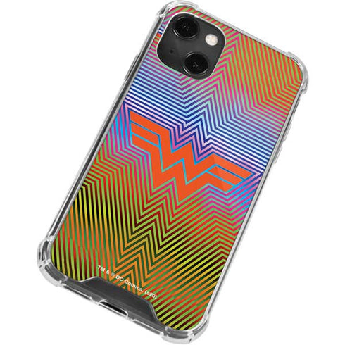 Wonder Woman 1984 (2020) Rainbow Chevron Logo iPhone 14 Plus Clear Case