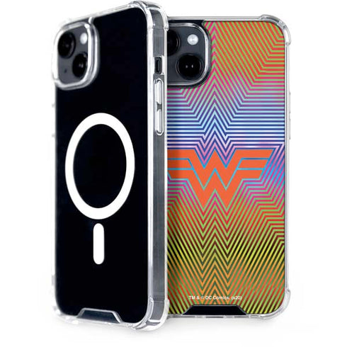 Wonder Woman 1984 (2020) Rainbow Chevron Logo iPhone 15 Plus MagSafe Case