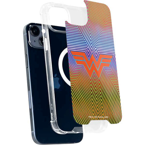 Wonder Woman 1984 (2020) Rainbow Chevron Logo iPhone 15 Plus MagSafe Case