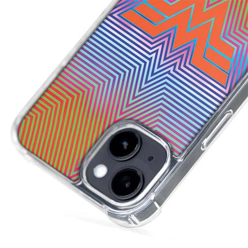 Wonder Woman 1984 (2020) Rainbow Chevron Logo iPhone 15 Plus MagSafe Case