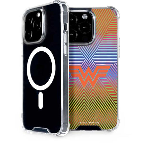 Wonder Woman 1984 (2020) Rainbow Chevron Logo iPhone 14 Pro MagSafe Case