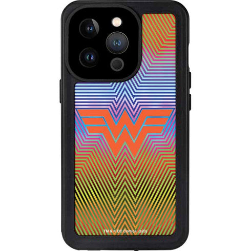 Wonder Woman 1984 (2020) Rainbow Chevron Logo iPhone 14 Pro Waterproof Case