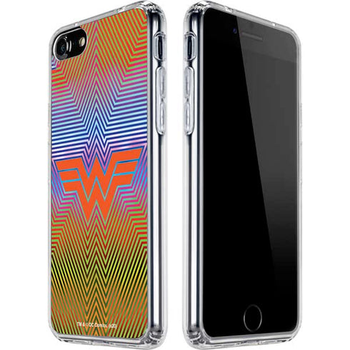 Wonder Woman 1984 (2020) Rainbow Chevron Logo iPhone SE (2nd & 3rd Gen) Clear Case