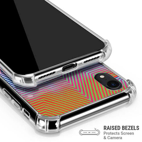 Wonder Woman 1984 (2020) Rainbow Chevron Logo iPhone XR Clear Case