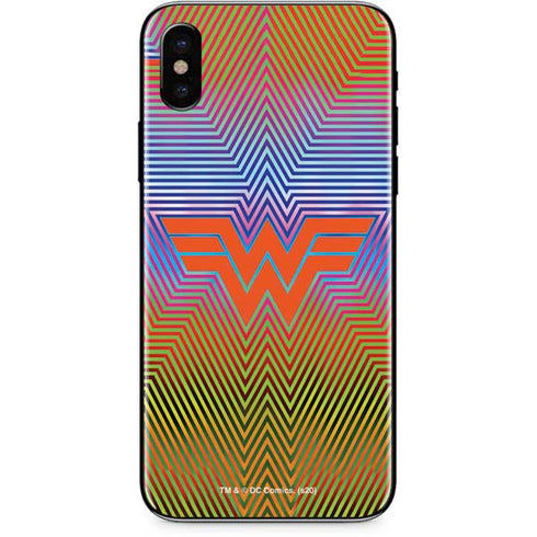 Wonder Woman 1984 (2020) Rainbow Chevron Logo iPhone XS Skin