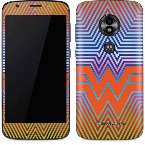 Wonder Woman 1984 (2020) Rainbow Chevron Logo Moto E5 Play Skin