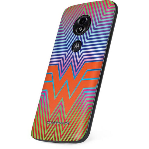 Wonder Woman 1984 (2020) Rainbow Chevron Logo Moto E5 Play Skin