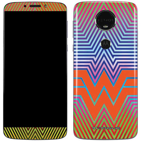Wonder Woman 1984 (2020) Rainbow Chevron Logo Moto E5 Plus Skin