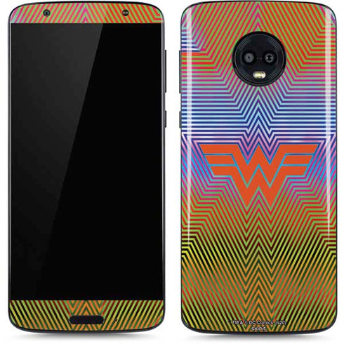 Wonder Woman 1984 (2020) Rainbow Chevron Logo Moto G6 Skin
