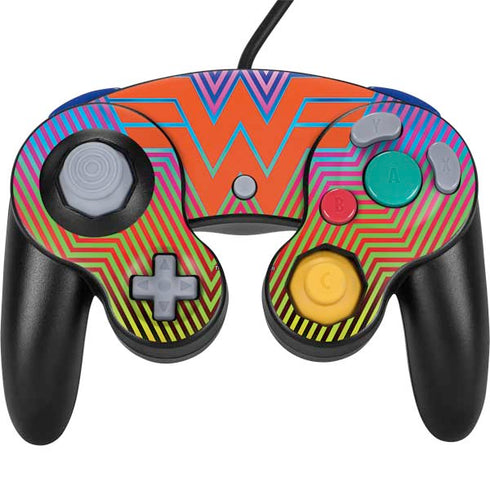 Wonder Woman 1984 (2020) Rainbow Chevron Logo Nintendo GameCube Controller Skin