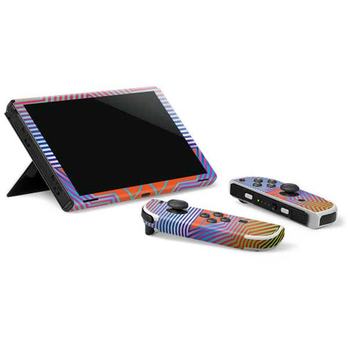 Wonder Woman 1984 (2020) Rainbow Chevron Logo Nintendo Switch OLED (2021) Skin