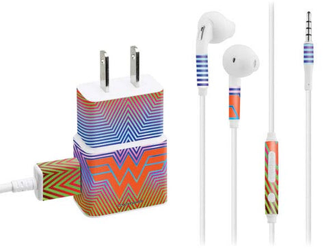 Wonder Woman 1984 (2020) Rainbow Chevron Logo Phone Charger Skin