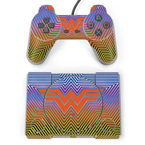 Wonder Woman 1984 (2020) Rainbow Chevron Logo PlayStation Classic Bundle Skin