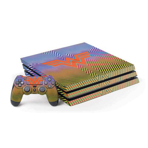 Wonder Woman 1984 (2020) Rainbow Chevron Logo PS4 Pro Bundle Skin