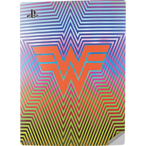 Wonder Woman 1984 (2020) Rainbow Chevron Logo PS5 Digital Edition Console Skin