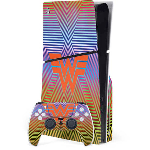 Wonder Woman 1984 (2020) Rainbow Chevron Logo PS5 Slim Disk Bundle Skin