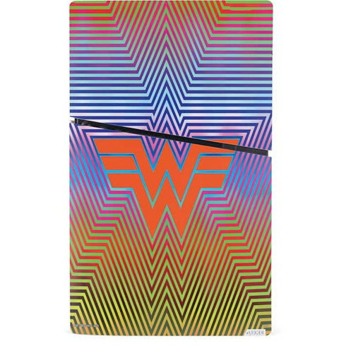 Wonder Woman 1984 (2020) Rainbow Chevron Logo PS5 Slim Digital Edition Console Skin