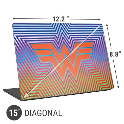 Wonder Woman 1984 (2020) Rainbow Chevron Logo Universal Laptop 15in (12.2 x 8.8in) Skin